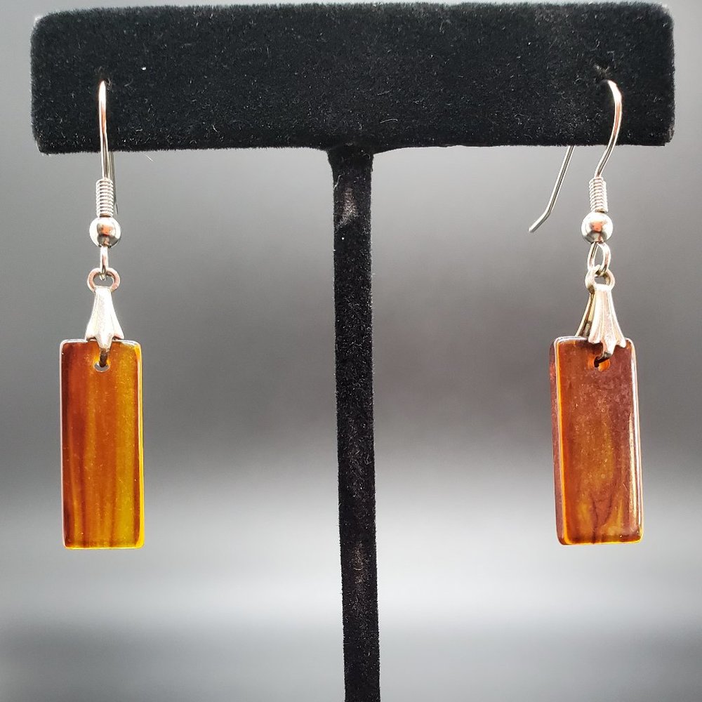 Brown Earrings.